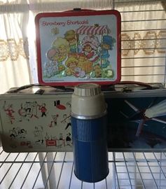 Vintage lunch boxes and thermos