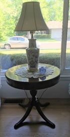 Phyfe style table and lamp