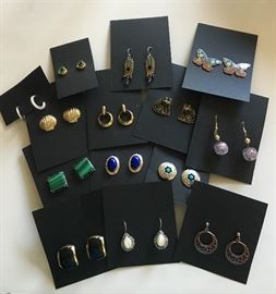 selection of jewelry - earring. Most are pierced.
