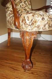 Pair Century Furniture Chippendale style armchairs, $600/pair.