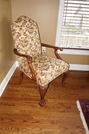 Pair Century Furniture Chippendale style armchairs, $600/pair.