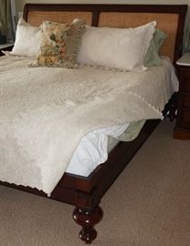 Fruitwood bed, Grange
Indochine model, made in France, $400.
