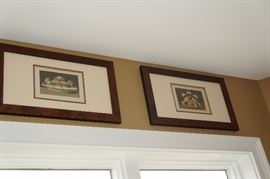 Set of eight original vintage prints
from French cooking book,
professionally matted and framed, $500/set.