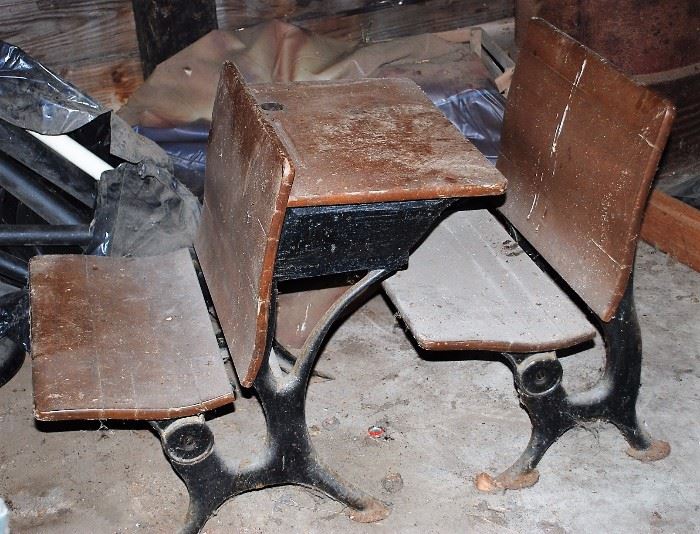 Small Antique Desk and Chairs