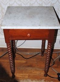 Marble Top Table with Drawer