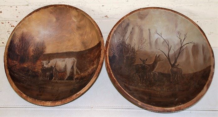 Painted Wood Bowls