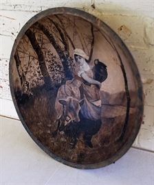 Painted Wooden Bowl