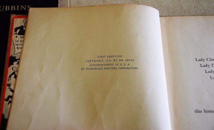 1st Printing Copyright 1939 “The Seven Lady Godivas” by Dr. Seuss