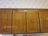 1950's Glossy Wood Cabinetry. Think it's Maple, not sure. Must be removed by you. Can be discussed at sale.