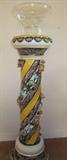 Large Capodimonte Ornate Stand. Heavy Steuben Bowl on top of stand. Sold Seperately