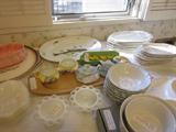 Vintage Kitchenware: Plates. Platter, Bowls