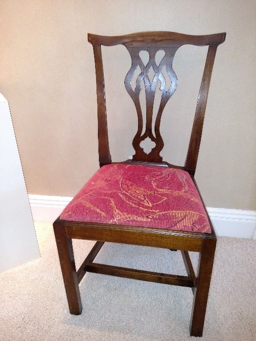Late 18th century American walnut dining chairs