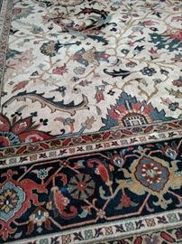 Persian handmade oriental room rug, approximately 9 x 12 feet