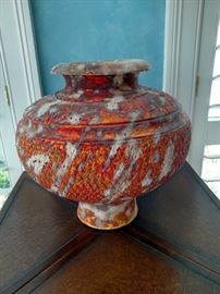 Art pottery vase signed AP