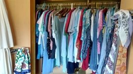 Lot of women's clothes and men's ties! 