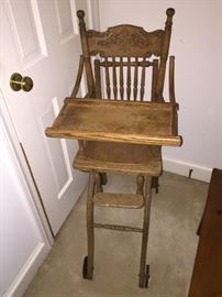 Oak High Chair