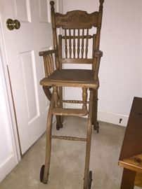 Oak High Chair
