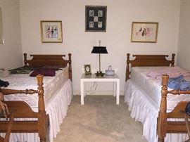 Matching Pair of Maple Twin Beds