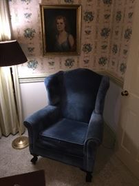 Claw Foot Wingback Chair