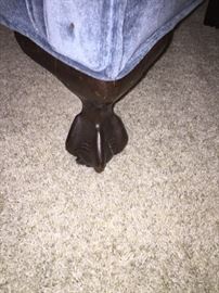 Claw Foot Wingback Chair