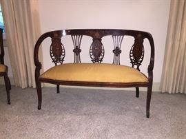 Art Nouveau Settee and Chair