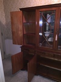 Large Inlay China Cabinet