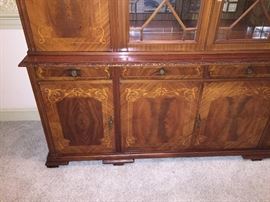 Large Inlay China Cabinet