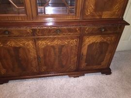 Large Inlay China Cabinet