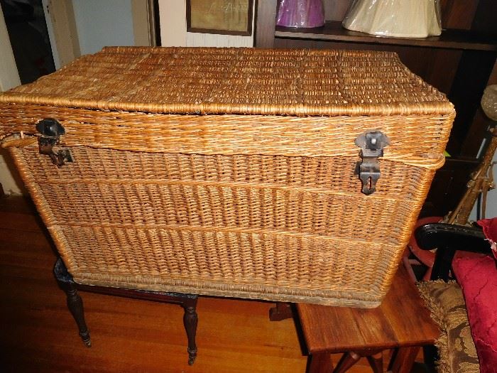 Antique wicker trunk from Germany