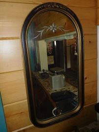 Art Deco etched mirror