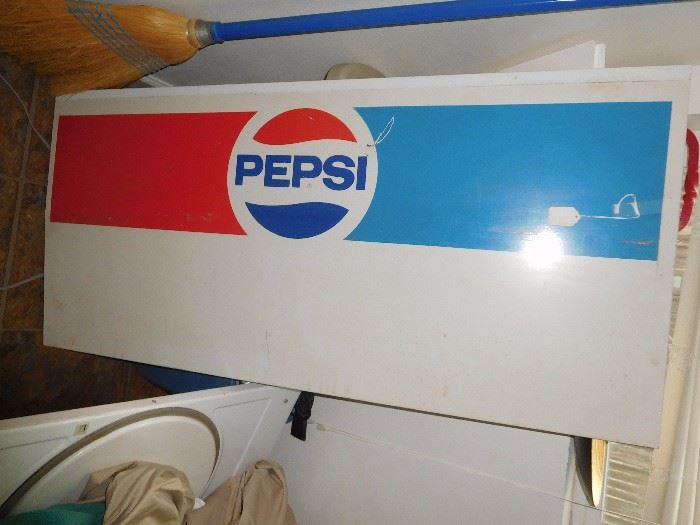 Vintage metal Pepsi sign