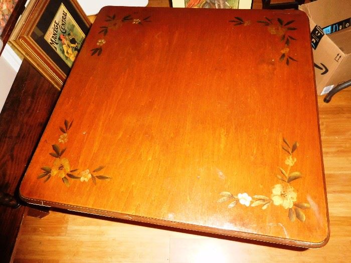 Antique walnut tilt-top table