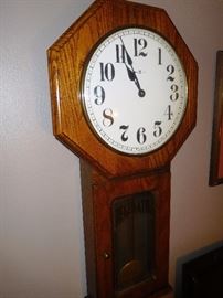 Solid oak Howard Miller clock