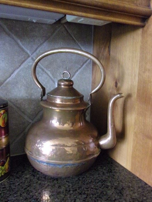 Antique Copper Kettle teapot