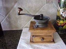 Antique coffee grinder