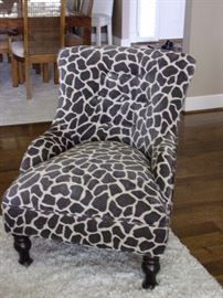 Giraffe print chair