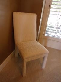 Matching 2 armless Cream dining chairs