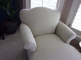 Cream Chaise lounge with pillow- very comfortable