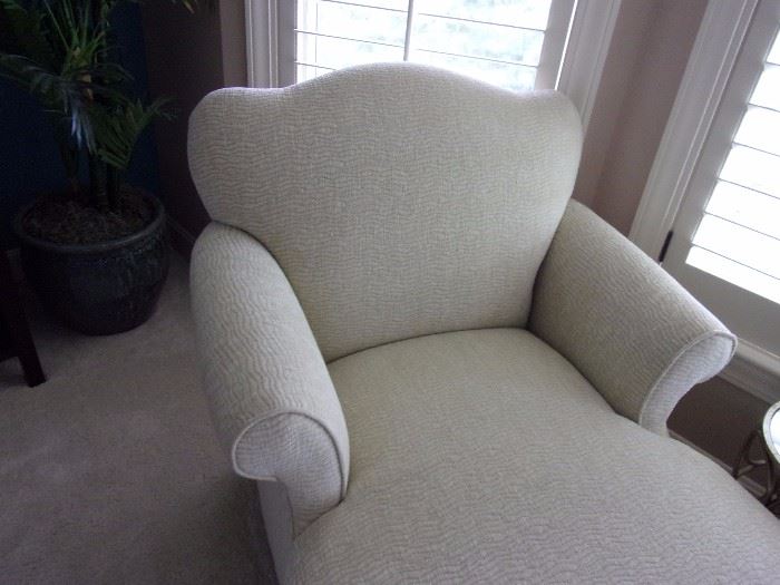 Cream Chaise lounge with pillow- very comfortable