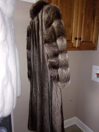Alaskan Fur custom made Raccoon long fur coat