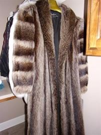 Alaskan Fur custom made Raccoon long fur coat