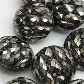 Vintage black glass buttons 