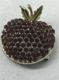 1940s apple brooch