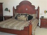 King bed; spot is light from camera