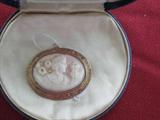 Cameo brooch; real ivory (cracked)