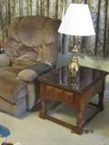 Side table and lamp