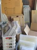Excessive amount of organizational items (shelves, shoe racks, plastic bins/totes)