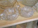 American Brilliant Cut Glass; Creamer and Sugar