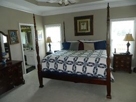 Matching King Size Cherry Pole Bed