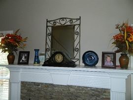 Mantel Decorations, Notice The Mantel Clock 